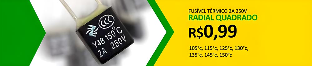 fusível térmico radial quadrado 2a